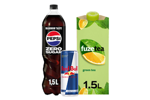 Frisdrank, sappen, water