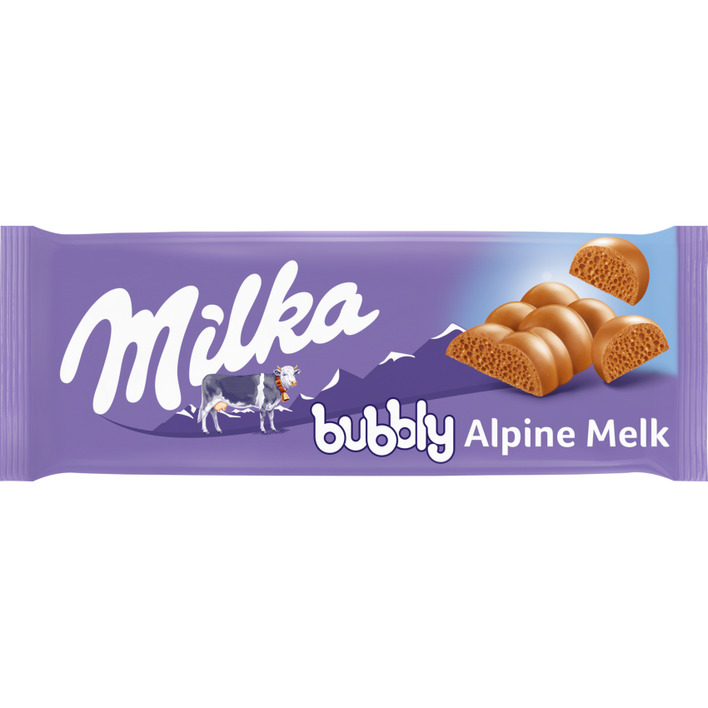 Milka Chocoladereep bubbly alpenmelk