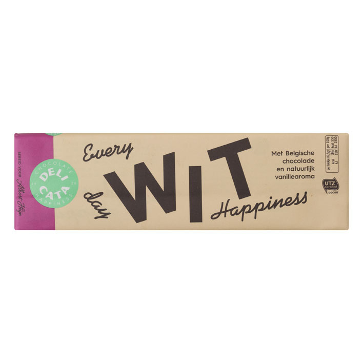 Delicata Reep witte chocolade met vanille aroma