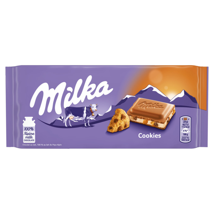 Milka Chocoladereep melk cookies