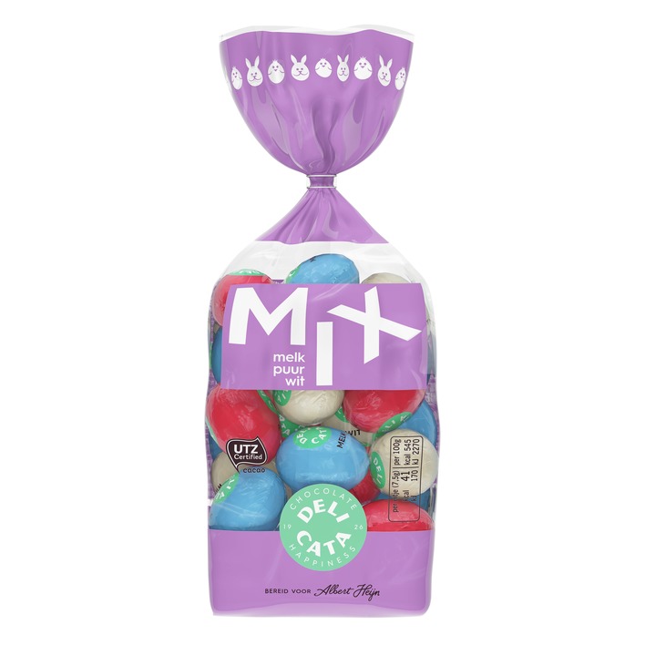 Delicata Paaseitjes melk-wit-puur-mix