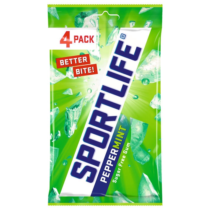 Sportlife Peppermint sugar free gums 4-pack
