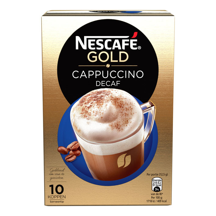 Nescafé Cappuccino decaf oploskoffie