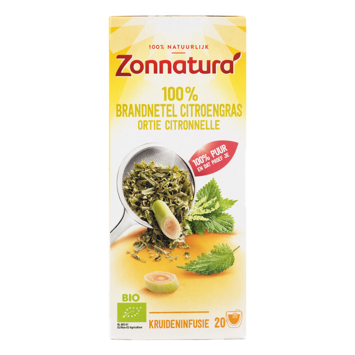 Zonnatura 100% brandnetel citroengras infusie