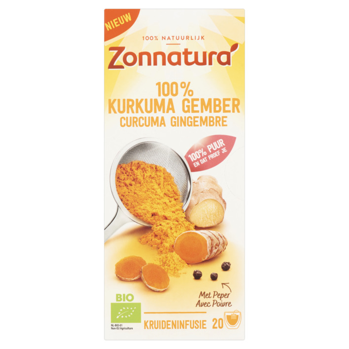 Zonnatura 100% kurkuma gember kruideninfusie