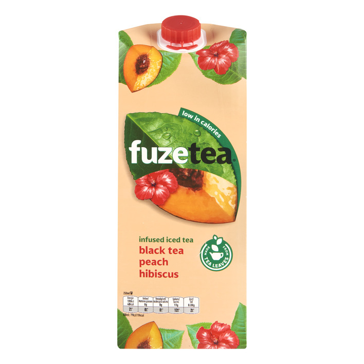 Fuze Tea Black Ice Tea Peach Hibiscus