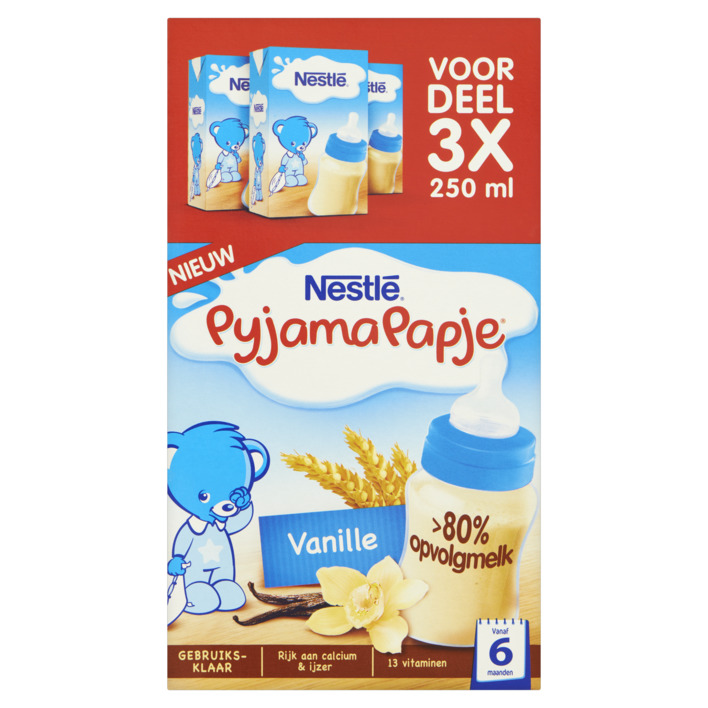 Nestlé Pyjamapapje vanille 6m+ 3x voordeel