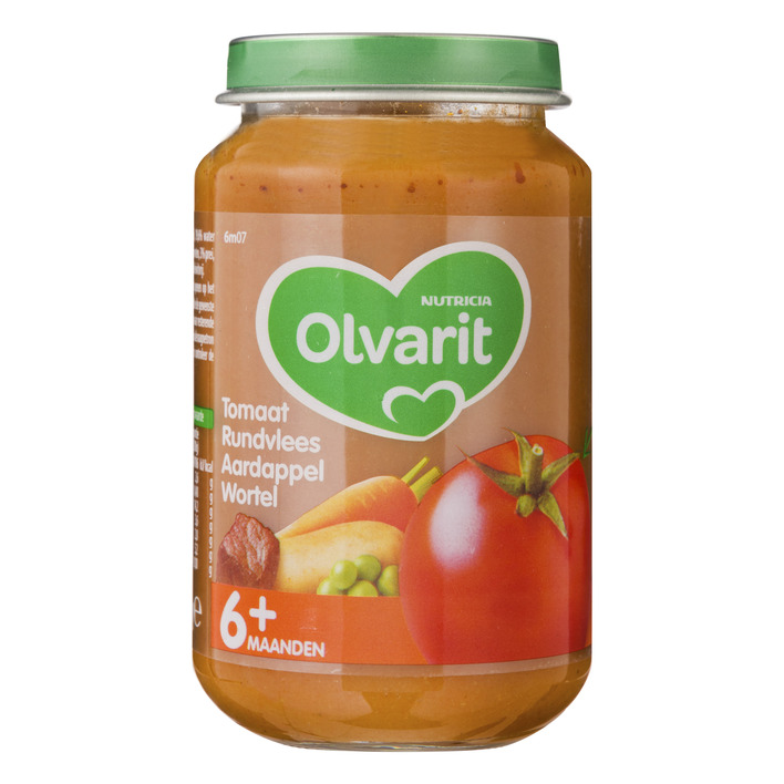 Olvarit Tomaat rundvlees aardappel 6m+