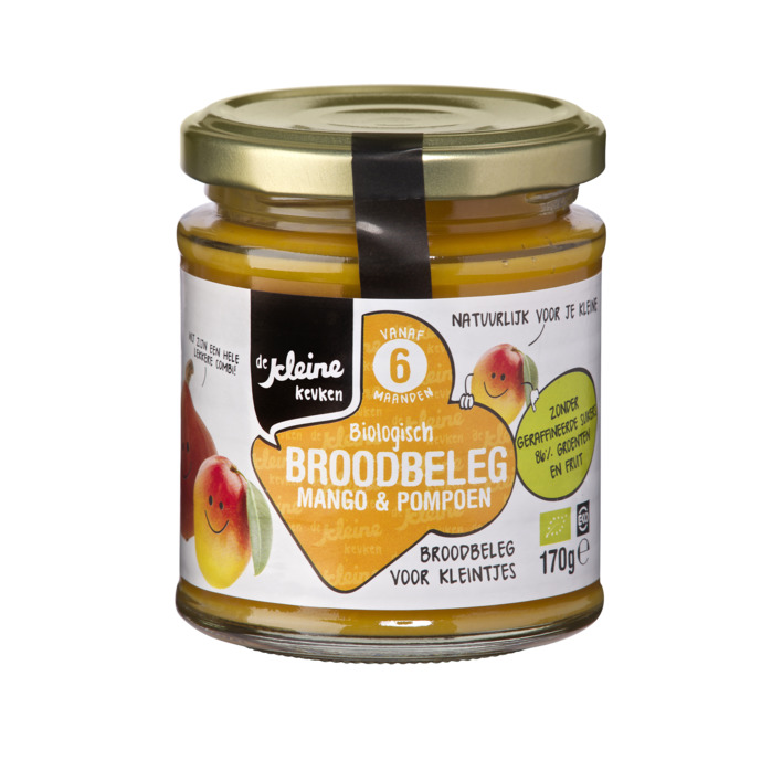 De Kleine Keuken Biologisch broodbeleg mango pompoen 6m+