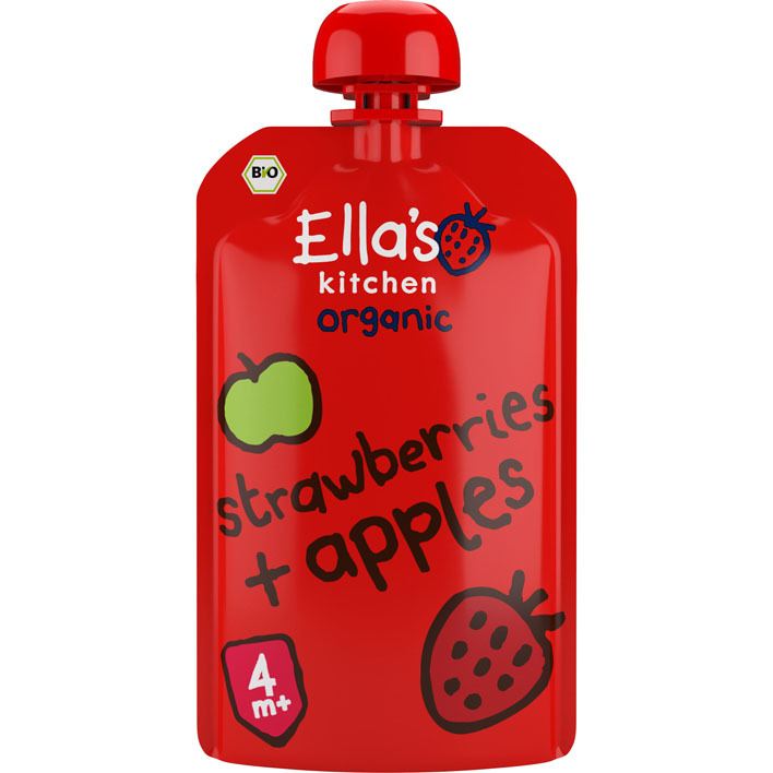 Ella's kitchen Aardbeien + appels 4m+ bio