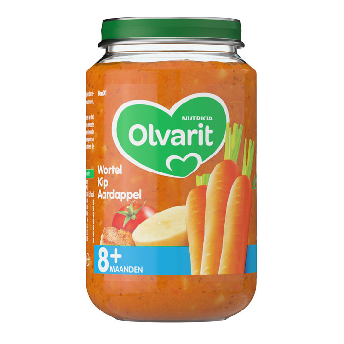 Olvarit Wortel kip aardappel 8m+
