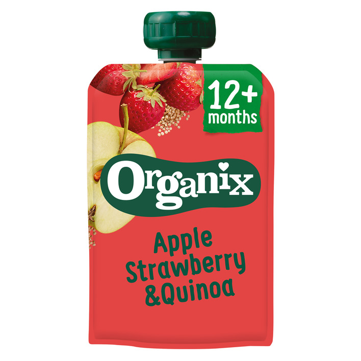 Organix Knijpfruit appel aardbei quinoa 12m+