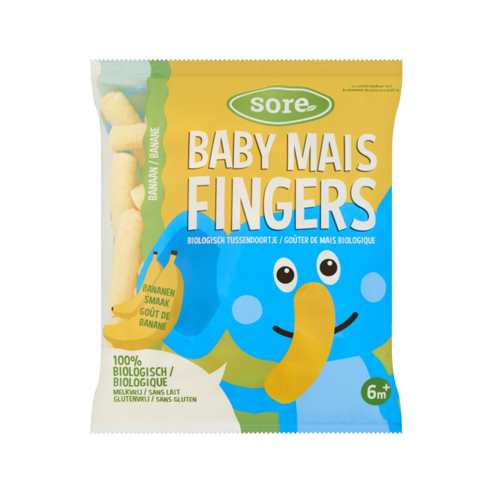 Sore Baby maisfingers banaan 6m+