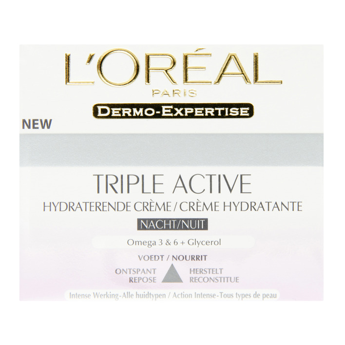 L'Oréal Triple active nachtcrème alle huidtypen
