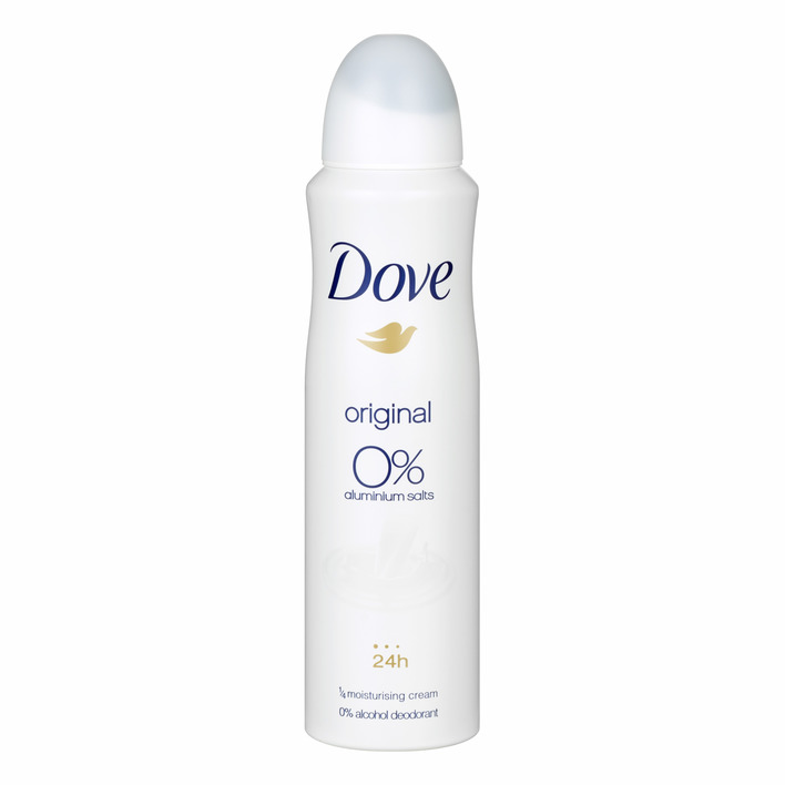 Dove Original 0% deodorant spray