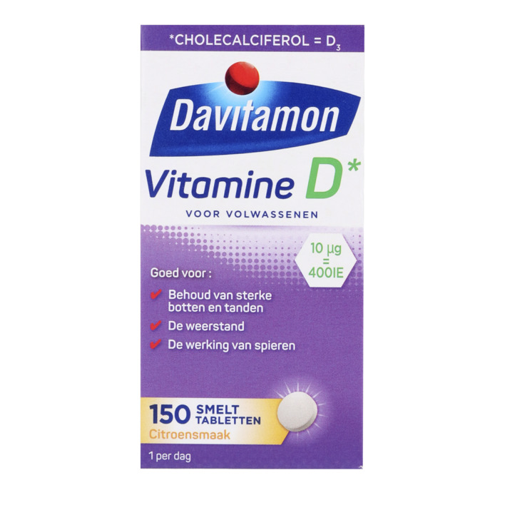 Davitamon Vitamine D smelttabletten citroen