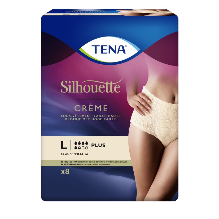 Tena Silhouette plus high waist crème L
