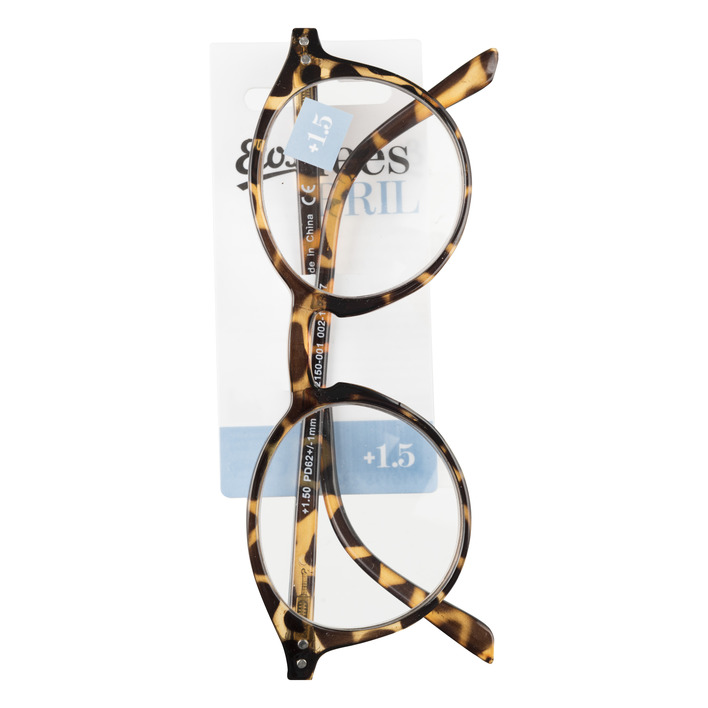 Etos Leesbril bruin rond +1,5