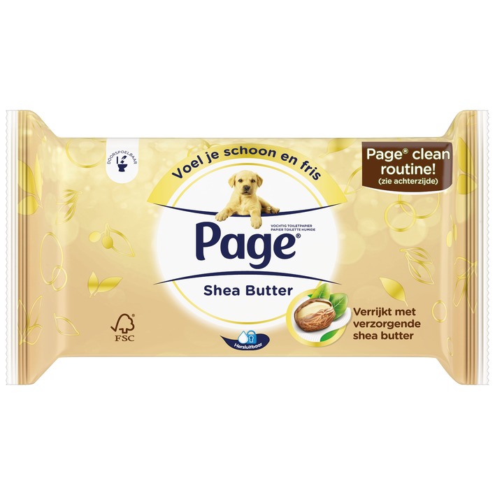 Page Shea butter vochtig toiletpapier