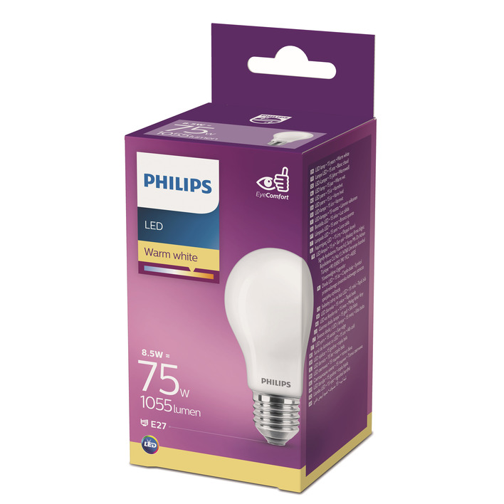 Philips Led fil standaard mat E27 75W