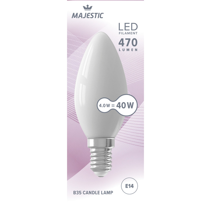 Majestic Led fil kaars mat dimbaar E14 40W