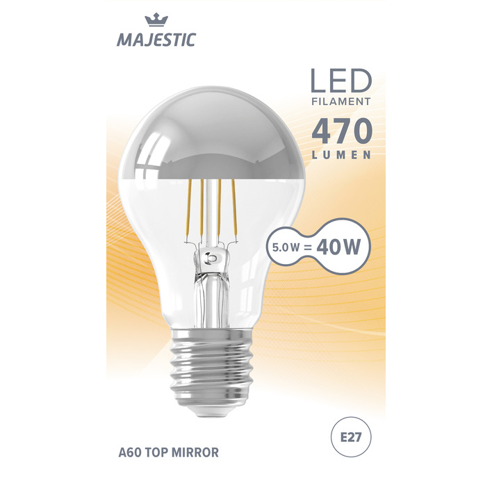Majestic Led fil kopspiegel helder E27 40W