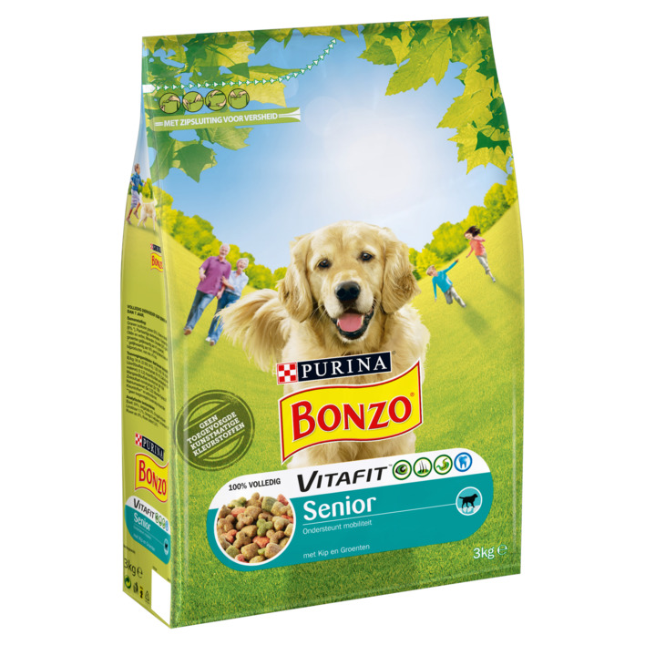 Bonzo Senior met kip en groenten