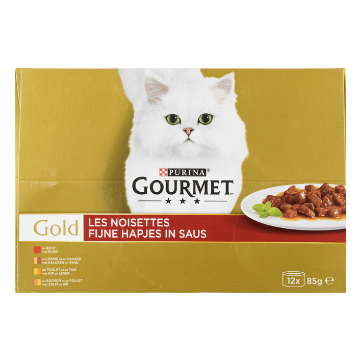 Gourmet Gold fijne hapjes met rund kalkoen zalm