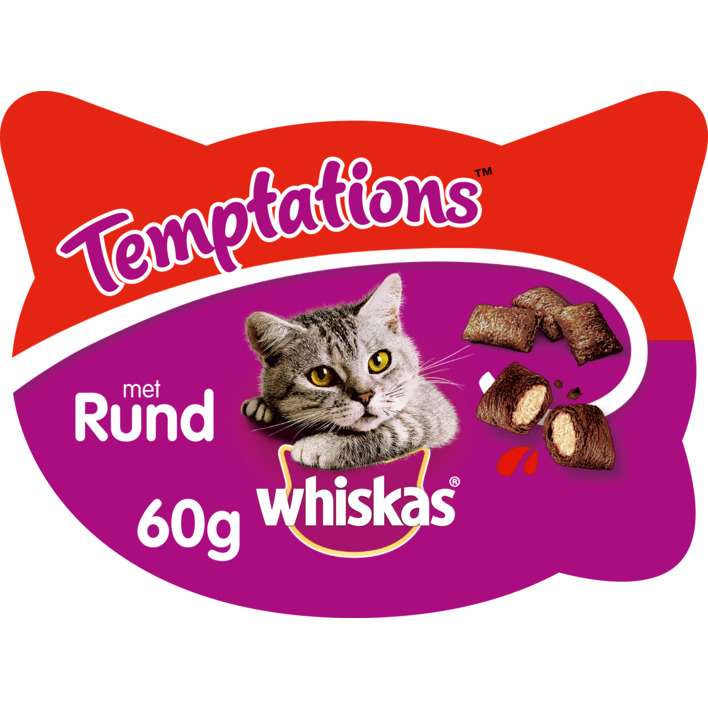 Whiskas Temptations rund kattensnacks