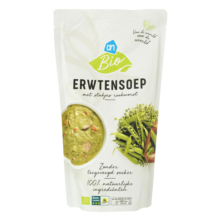 AH Biologisch Erwtensoep met stukjes rookworst