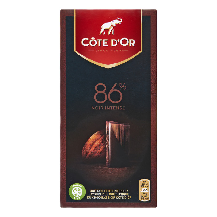 Côte d'Or Chocolade reep extra intense puur 86%