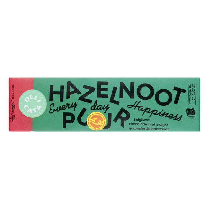Delicata Reep pure chocolade hazelnoot