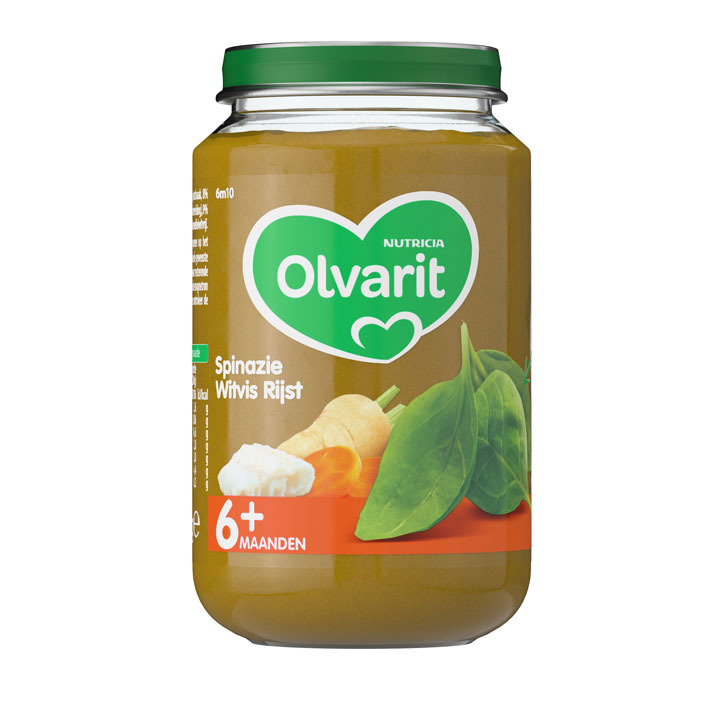 Olvarit Spinazie witvis rijst 6m+