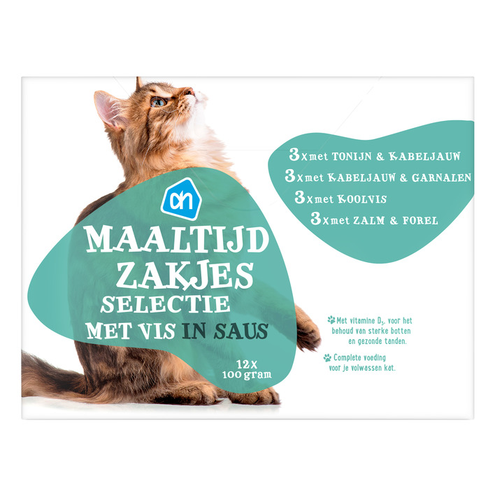 AH Maaltijdzakjes met vis in saus 12-pack