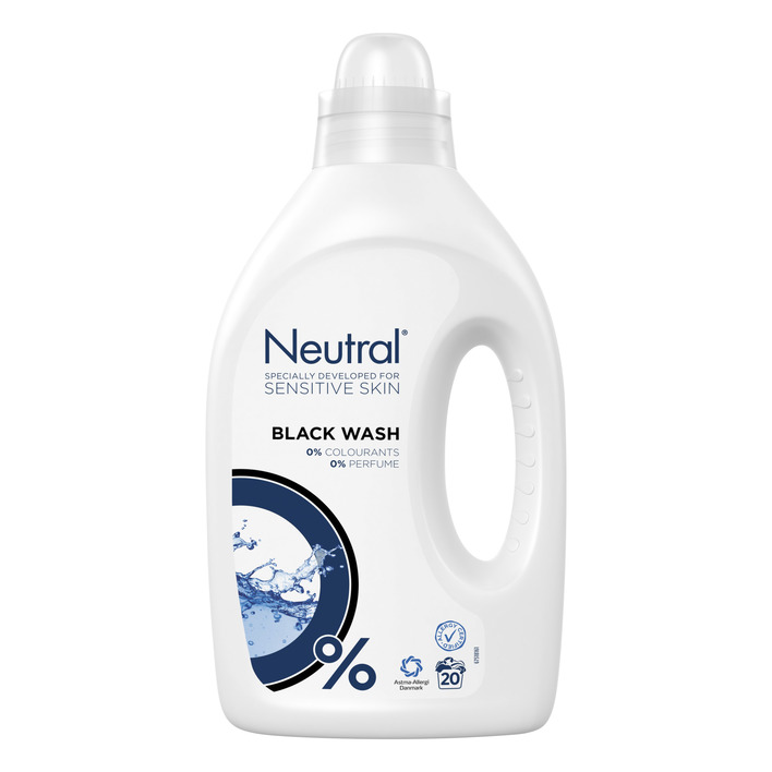 Neutral Wasmiddel zwart en donker parfumvrij