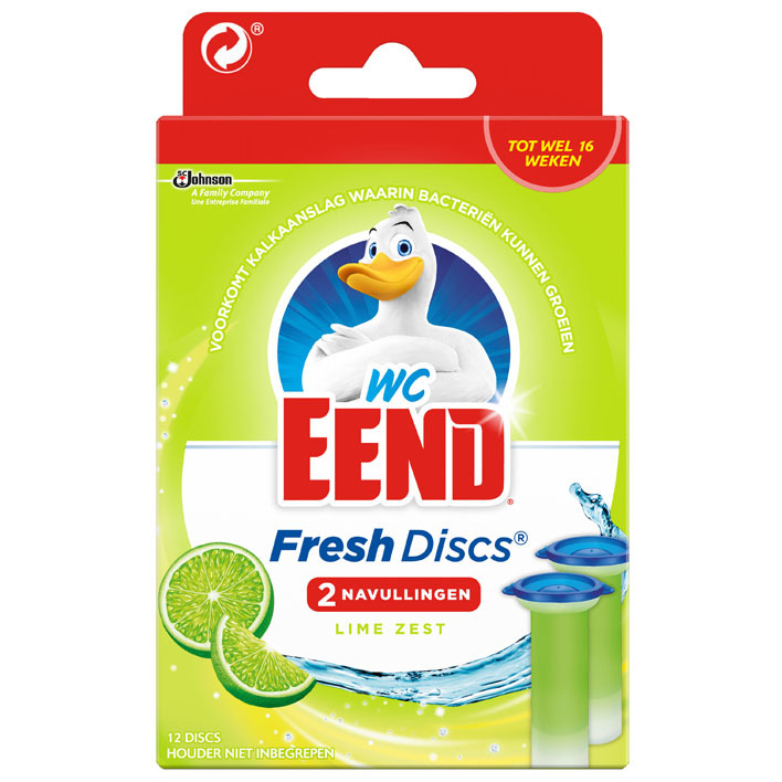 WC-Eend Fresh discs lime zest navul