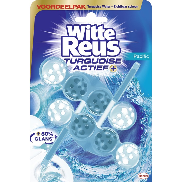 Witte Reus Toiletblok turquoise actief pacific