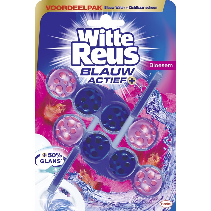 Witte Reus Toiletblok blauw actief bloesem 2-pack