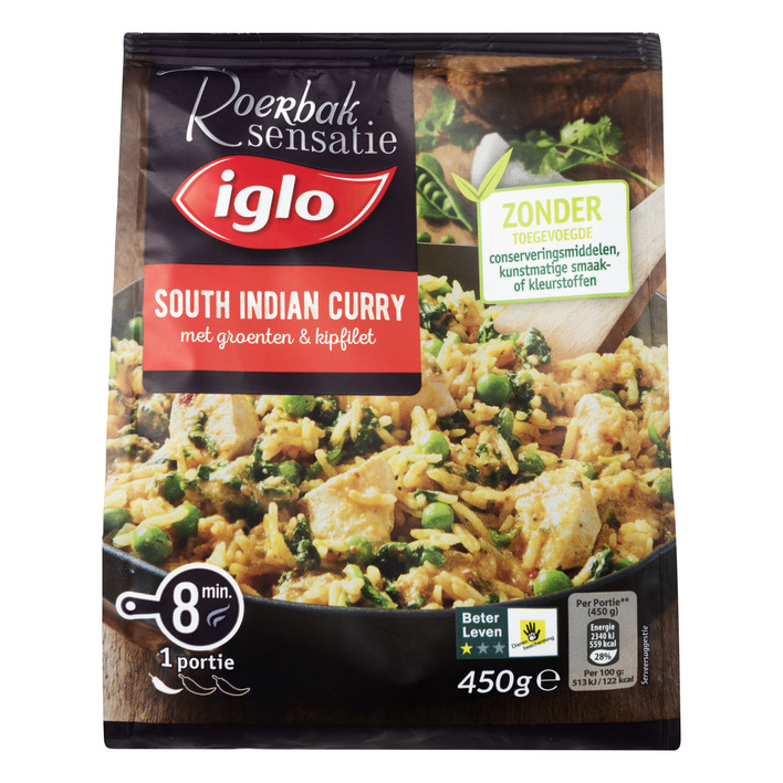 Iglo Roerbak sensatie south Indian curry