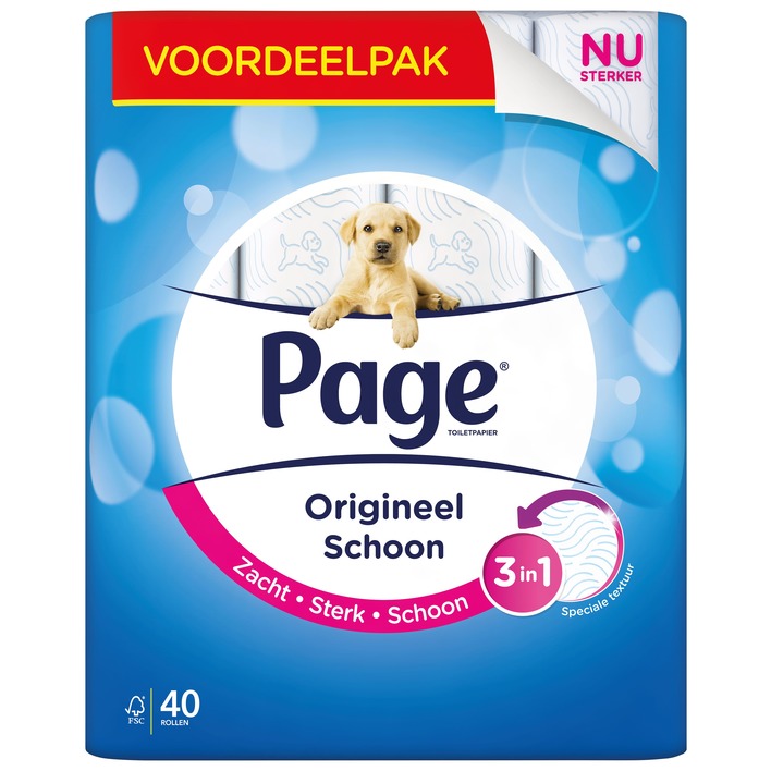 Page Compleet schoon toiletpapier