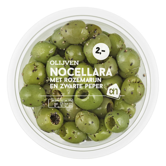 AH Nocellara olijven rozemarijn-peper