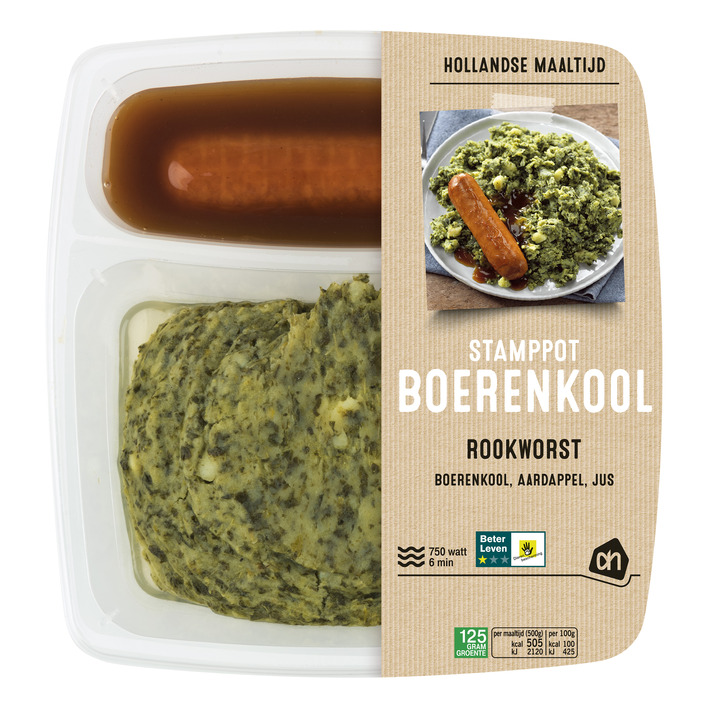 AH Hollandse stamppot boerenkool rookworst