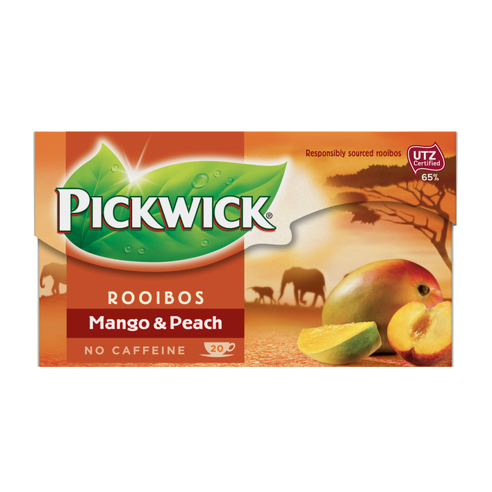 Pickwick Mango & perzik rooibos thee