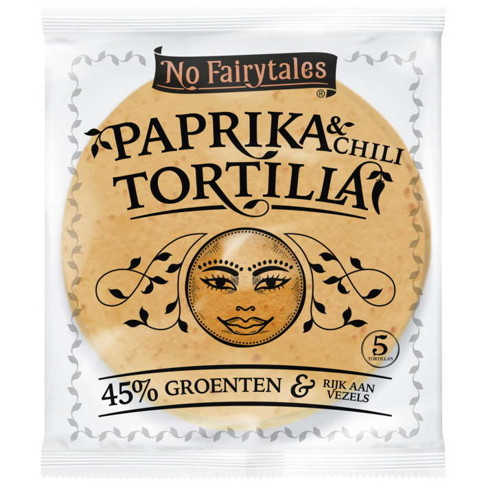 No Fairytales Paprika & chili tortilla wraps