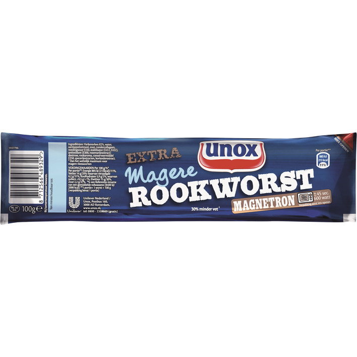 Unox Extra magere rookworst magnetron