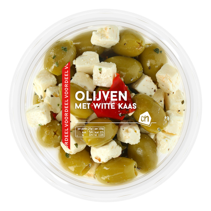 AH Olijven met witte kaas grootverpakking