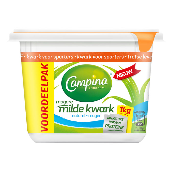 Campina Magere milde kwark naturel voordeelpak