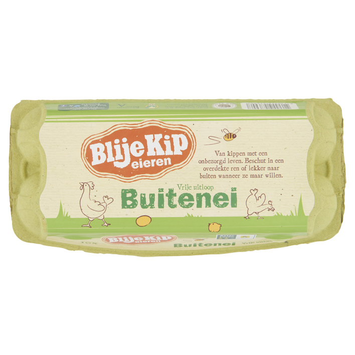 Blije Kip eieren Vrije uitloop buitenei