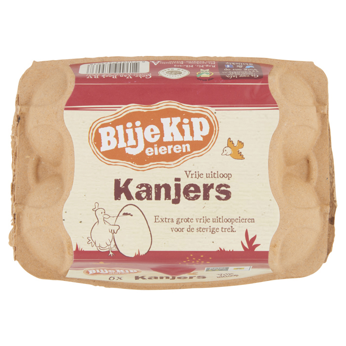 Blije Kip eieren Vrije uitloop kanjers
