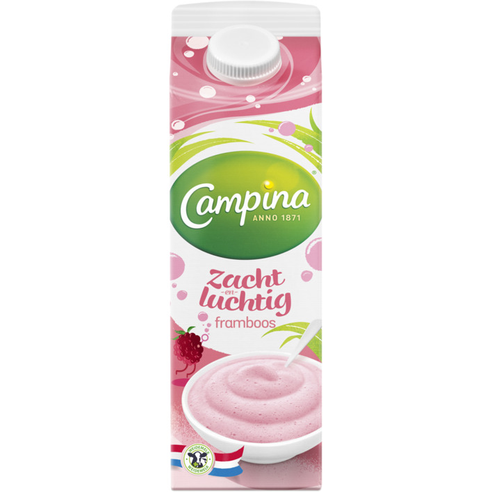 Campina Zacht en luchtig framboos smaak
